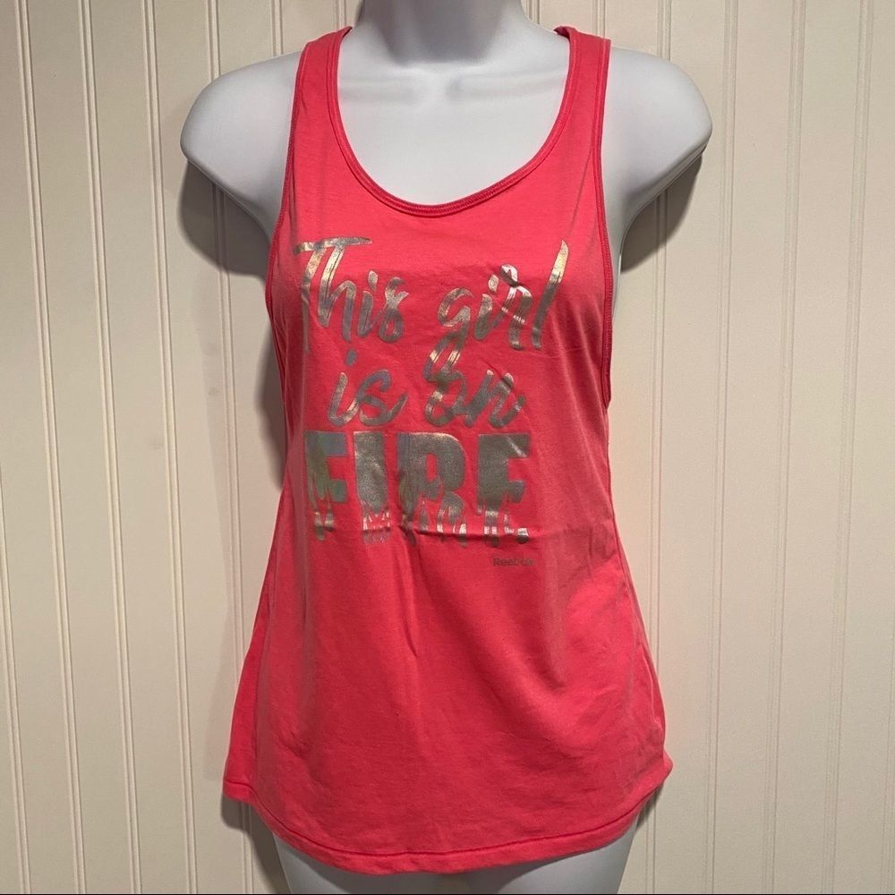 Reebok “this girl is on fire” tank xs
